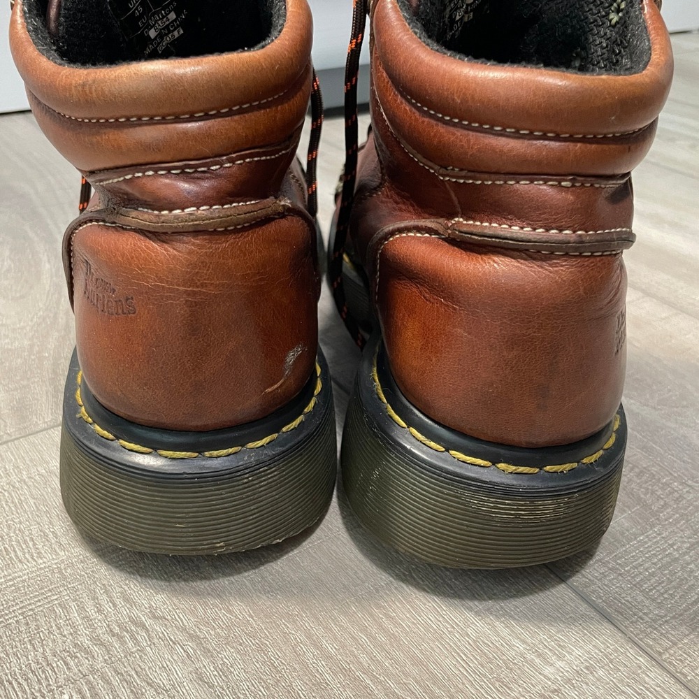 Dr. Martens Leather Men Size 11 Y2K Brown Leather 8A54 Workboots - Picture 5 of 9